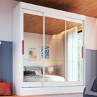 Guarda-roupa Solteiro Marselha 3 Portas 2 Gavetas Espelhado B