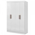 Guarda-roupa Solteiro Marselha 4 Portas Branco - Maxel