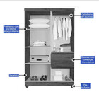 Guarda Roupa Solteiro Master Com 4 Portas E 2 Gavetas Móveis