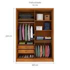 Guarda-roupa Solteiro Max 4 Pt 2 Gv Cinamomo E Off White