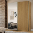 Guarda Roupa Solteiro Mdf 2 Portas 1 Com Espelho 178,5 Cm Raf