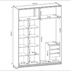 Guarda Roupa Solteiro Mdf 2 Portas 1 Com Espelho 178,5 Cm Raf
