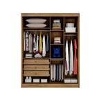 Guarda Roupa Solteiro Mdf 2 Portas 3 Gavetas Ávila  Cumaru Fe