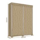 Guarda Roupa Solteiro Mdf 2 Portas De Correr Mustang Teca Fên