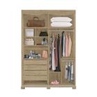 Guarda Roupa Solteiro Mdf 2 Portas De Correr Mustang Teca Off