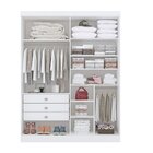 Guarda Roupa Solteiro Mdf 4 Portas 3 Gavetas Paris Plus Branco