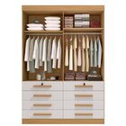 Guarda Roupa Solteiro Mdf 4 Portas 8 Gavetas Marselha Plus Ci