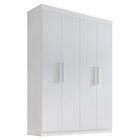 Guarda-roupa Solteiro Mdf Fenix 04 Portas 03 Gavetas Branco