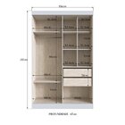 Guarda-roupa Solteiro Mdf Orlando 4 Portas 2 Gavetas Branco