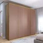 Guarda-roupa Solteiro Medina 4 Portas 3 Gavetas Nature/camari