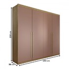 Guarda-roupa Solteiro Medina 4 Portas 3 Gavetas Nature/camari