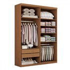 Guarda-roupa Solteiro Melbourne 4 Portas 2 Gavetas Com Espelh