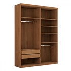 Guarda-roupa Solteiro Melbourne 4 Portas 2 Gavetas Com Espelh