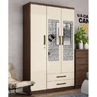 Guarda Roupa Solteiro Miami 3 Portas E 2 Gavetas Com Espelho