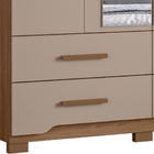 Guarda Roupa Solteiro Miami Com Espelho 4 Portas Carvalho Fen