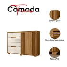 Guarda Roupa Solteiro Miami E Cômoda Texas Freijó Off White –