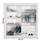 Guarda Roupa Solteiro Milan Bronze 2 Portas De Correr 2 Gavet