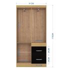 Guarda Roupa Solteiro Milão 4 Portas Damasco Preto – Poquema