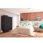 Guarda-roupa Solteiro Mode 3 Pt 3 Gv Preto