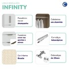 Guarda Roupa Solteiro Modulado 6 Peças Infinity Macadâmia/pis