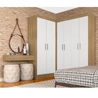 Guarda Roupa Solteiro Modulado Itala Boreal/branco - Móveis A