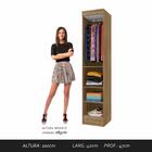 Guarda Roupa Solteiro Modulado Itala Boreal/branco - Móveis A