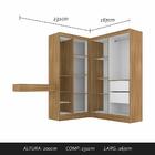 Guarda Roupa Solteiro Modulado Itala Boreal - Móveis Arapongas