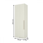 Guarda-roupa Solteiro Modulado Seletto 1 Porta Areia - Henn