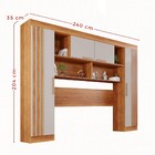 Guarda-roupa Solteiro Modulado Zurique 4 Portas Ripado Cinamo