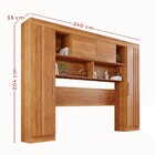 Guarda-roupa Solteiro Modulado Zurique 4 Portas Ripado Cinamo