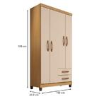 Guarda Roupa Solteiro Mogi 4 Portas Carvalho Americano Off Wh