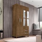 Guarda Roupa Solteiro Mogi Com Espelho 4 Portas Malbec - Inco