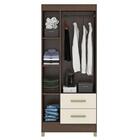 Guarda-roupa Solteiro Mônaco Com Espelho Rústico/champagne