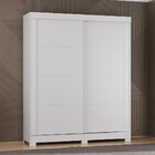 Guarda-roupa Solteiro Montana 2 Portas 2 Gavetas Branco Brilh