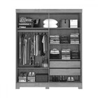 Guarda-roupa Solteiro Montana 2 Portas 2 Gavetas Ripado 3d Ca