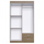 Guarda-roupa Solteiro Moscou 4 Portas 2 Gavetas Brunne - Geni