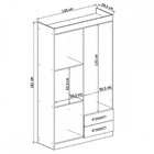 Guarda-roupa Solteiro Moscou 4 Portas 2 Gavetas Brunne - Geni