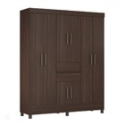 Guarda-roupa Solteiro Munique 8 Portas 2 Gavetas Café Touch -