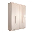 Guarda-roupa Solteiro Mykonos 4 Portas 2 Gavetas Branco - Pan