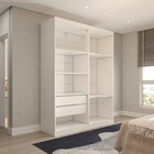 Guarda-roupa Solteiro Mykonos 4 Portas 2 Gavetas Branco - Pan