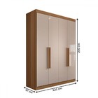 Guarda-roupa Solteiro Mykonos 4 Portas 2 Gavetas Cinamomo/off