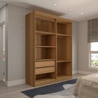 Guarda-roupa Solteiro Mykonos 4 Portas 2 Gavetas Com Espelho