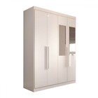 Guarda-roupa Solteiro Mykonos 4 Portas 2 Gavetas Com Espelho