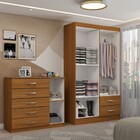 Guarda-roupa Solteiro Natalie 4 Portas 2 Gavetas Com Cômoda 1