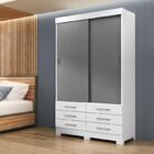 Guarda-roupa Solteiro New Moscou 2 Portas Flex Branco/ônix