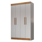 Guarda-roupa Solteiro New Recife 4 Portas 2 Gavetas Lunar Nog