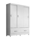 Guarda-roupa Solteiro New Suécia Flex 3 Pt 2 Gv Branco E Rosa