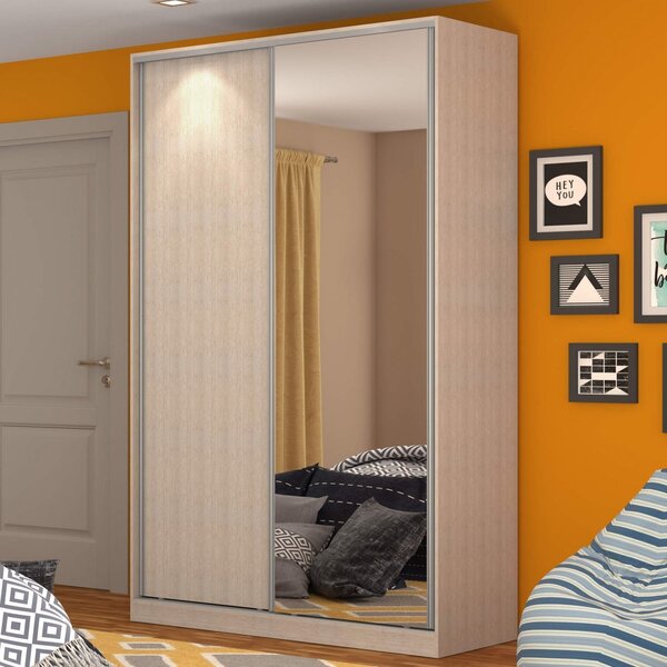 Guarda-roupa Solteiro Noce 1 Espelho Noce