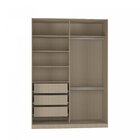 Guarda-roupa Solteiro Noce 1 Espelho Noce