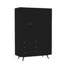 Guarda-roupa Solteiro Nouve 3 Pt 3 Gv Preto